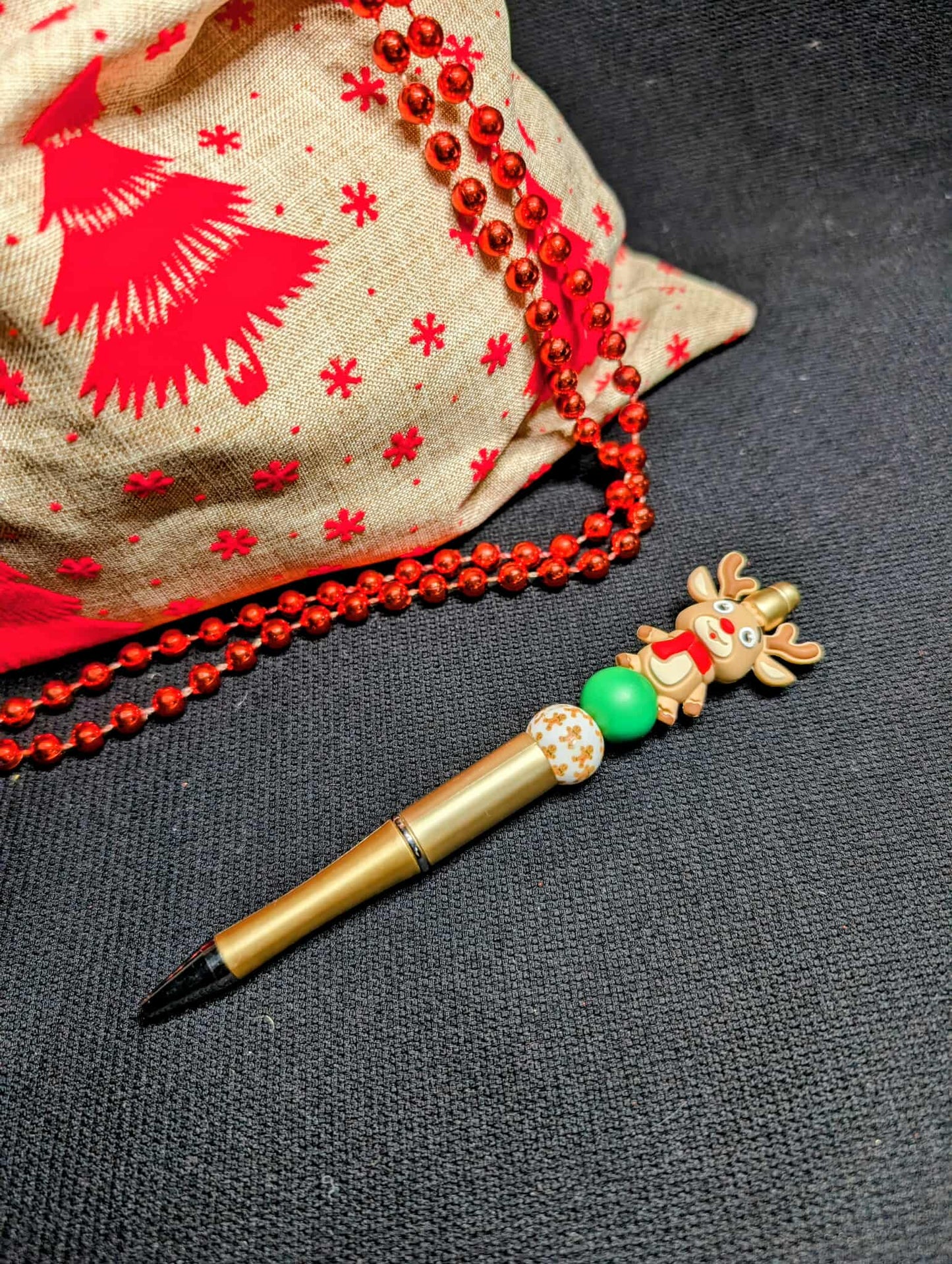 Stylo doré RENNE DE NOEL 2