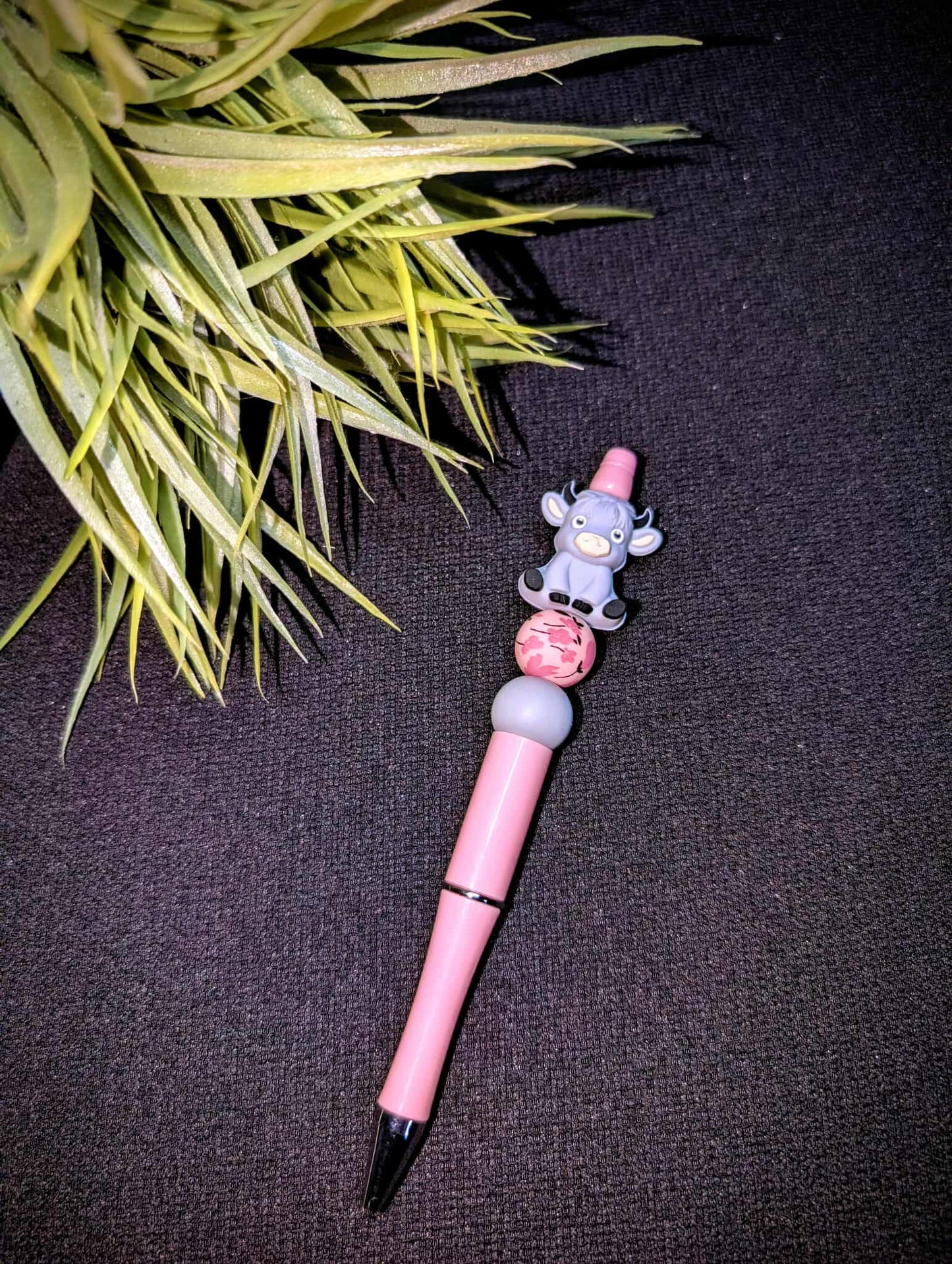 Stylo rose VACHE GRISE