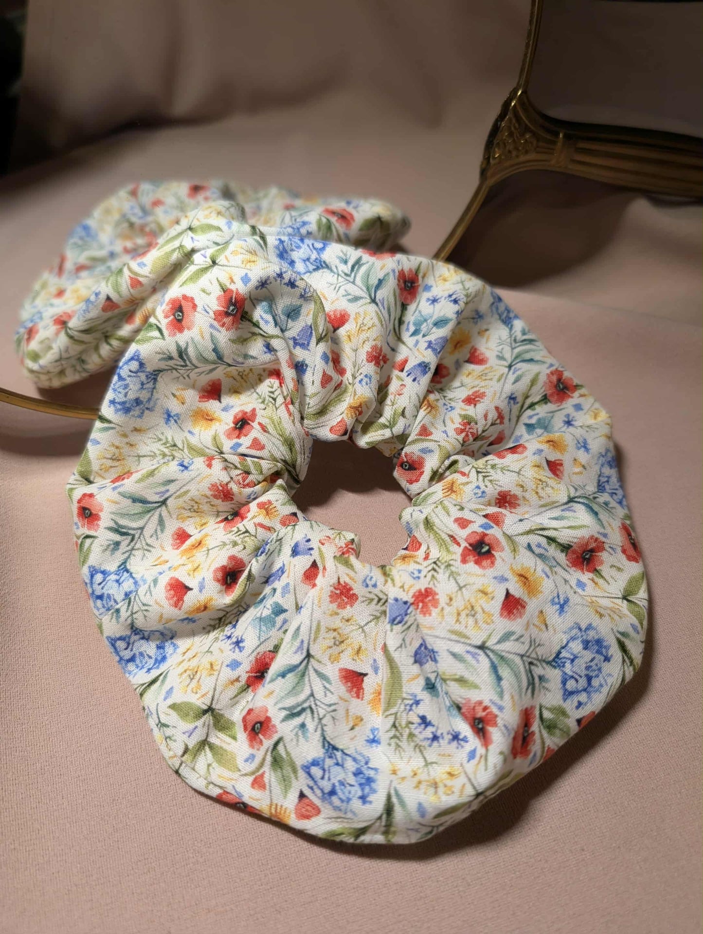 Chouchou pour cheveux - motif fleuri G