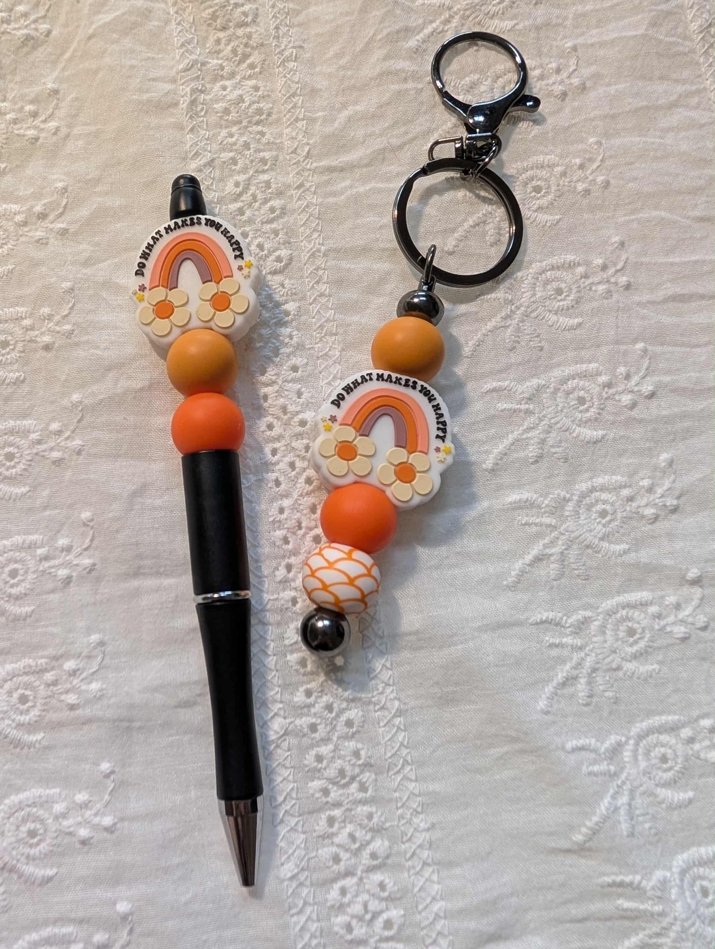 Ensemble stylo et porte-clés ARC-EN-CIEL 1