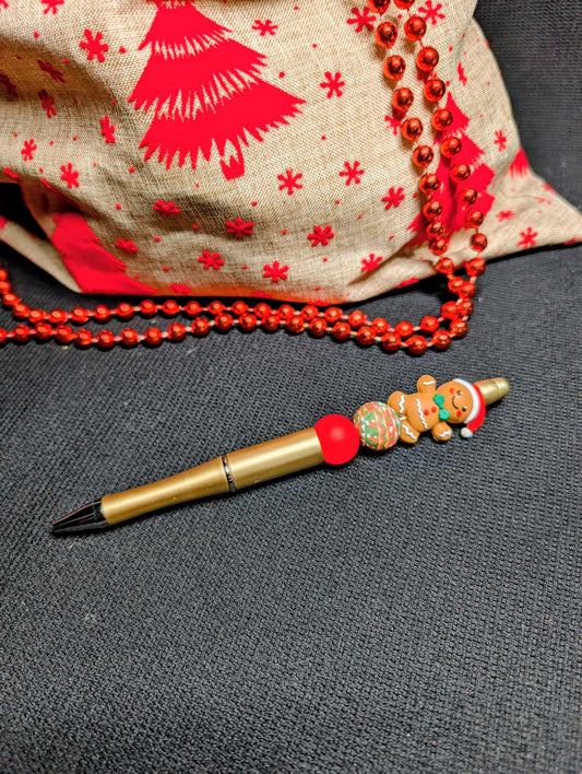 Stylo doré BONHOMME PAIN D'ÉPICES