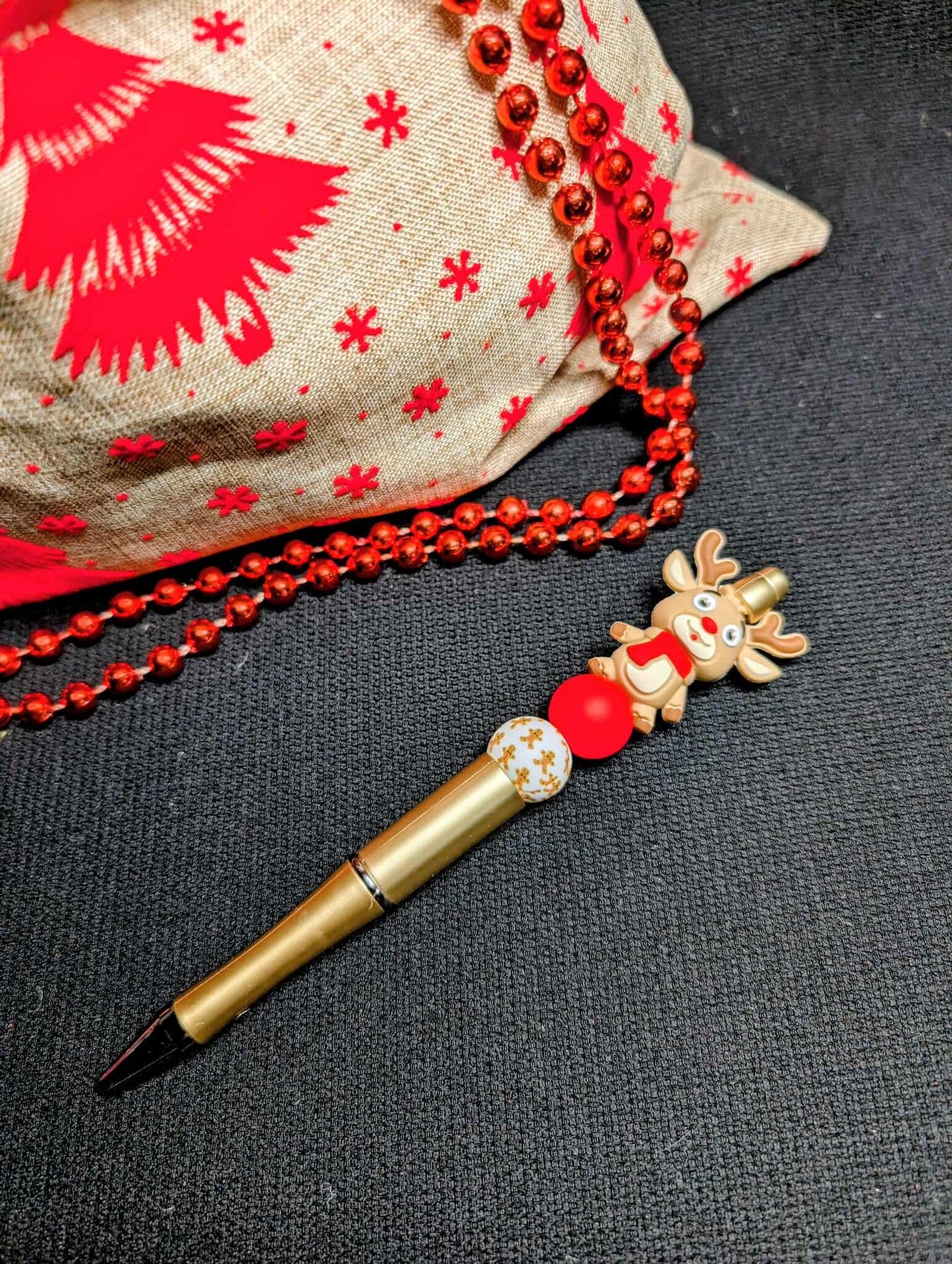 Stylo doré RENNE DE NOEL