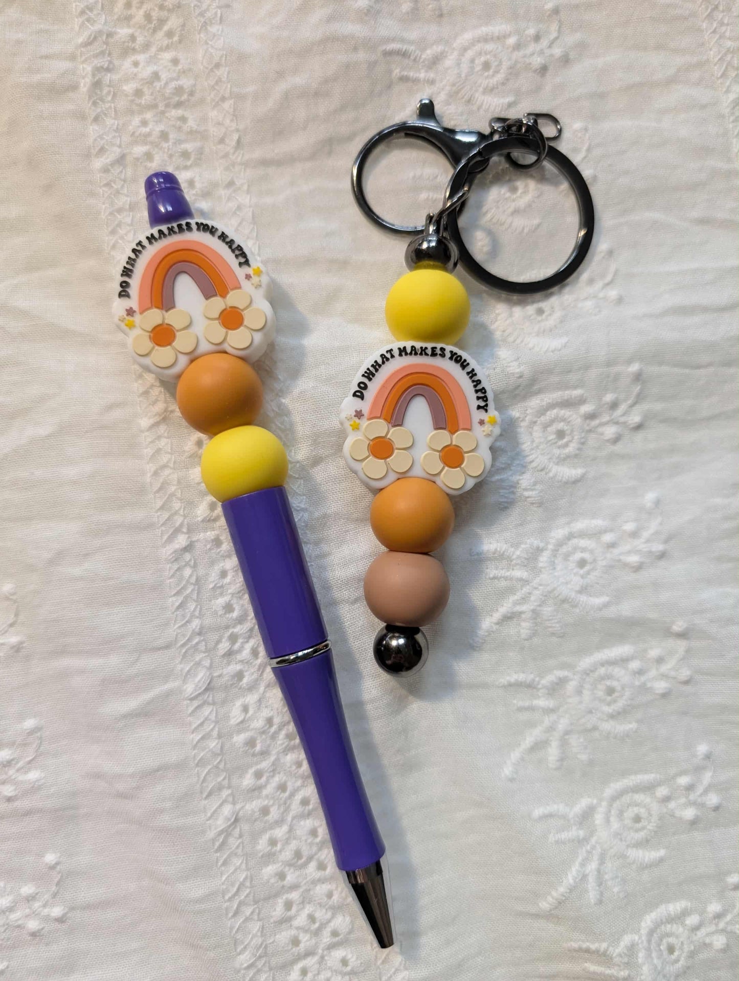 Ensemble stylo et porte-clés ARC-EN-CIEL 2