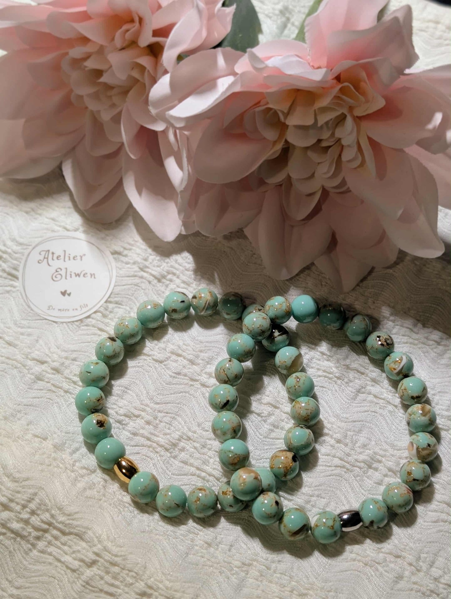 Bracelet en pierres naturelles Turquoises