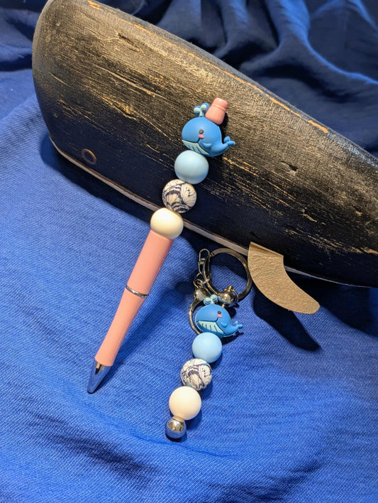 Ensemble stylo et porte-clés BALEINE 2